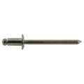 Midwest Fastener Blind Rivet, Dome Head, 5/32 in Dia., 1/8 in L, 18-8 Stainless Steel Body, 20 PK 36846